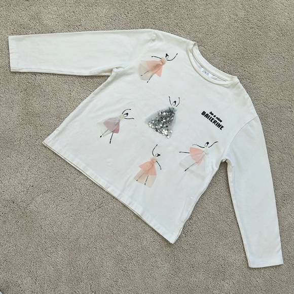 Zara and TB girl long sleeve shirts bundle - Picture 5 of 9